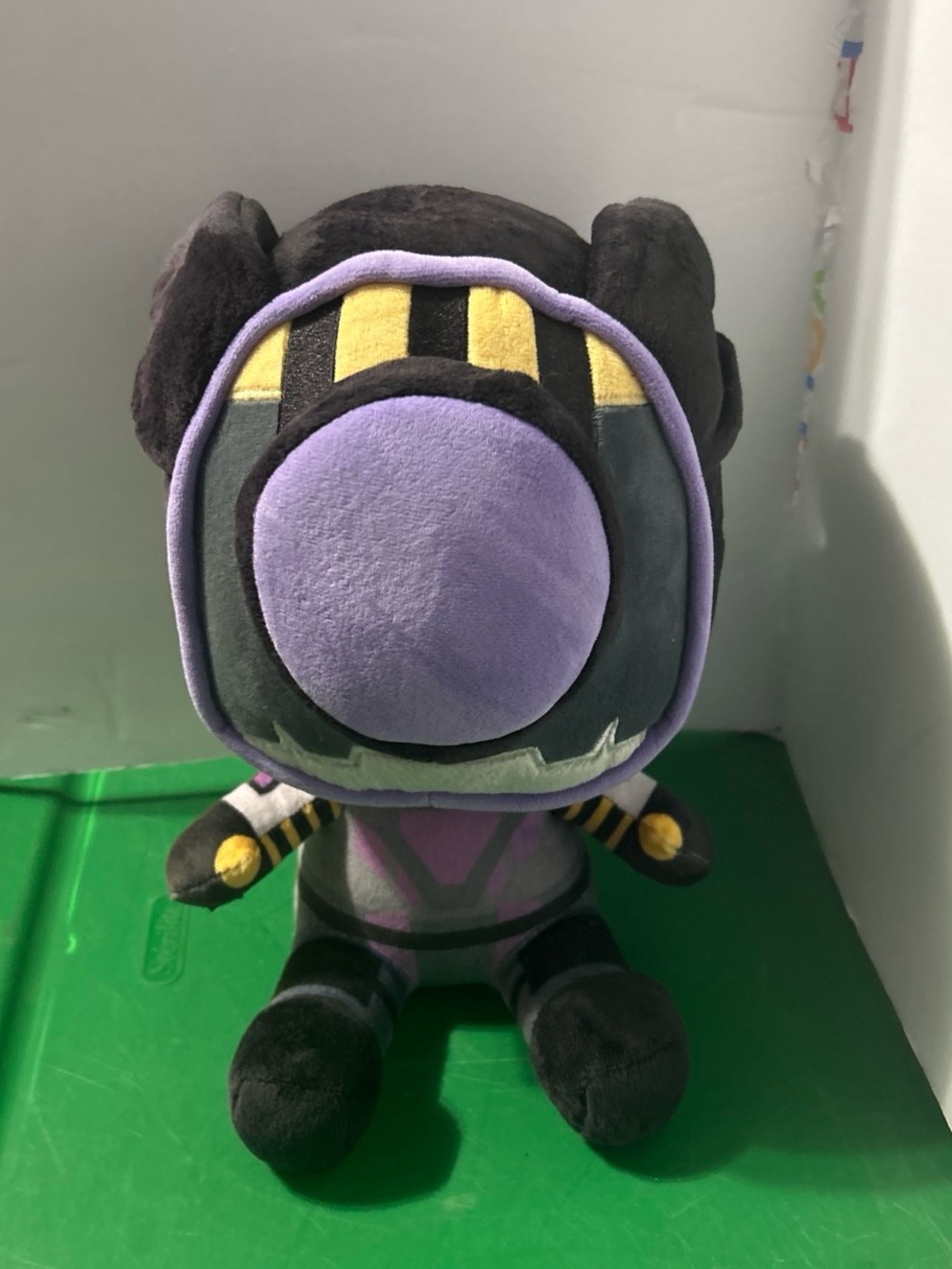 Purple & Black Plush Character Toy with Yellow Accents - Kids Stuffed Animal
